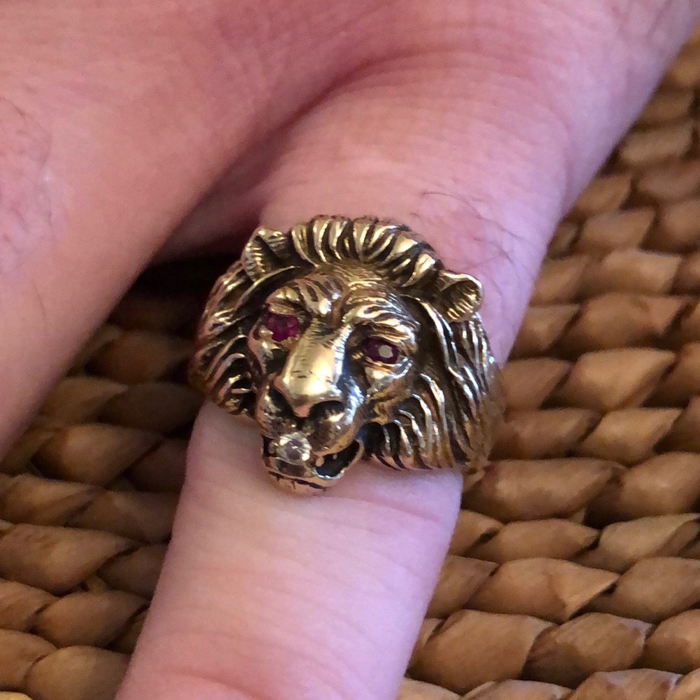Vintage Lion 14k Gold Ring 11.7 grams of gold - Picture 3 of 13